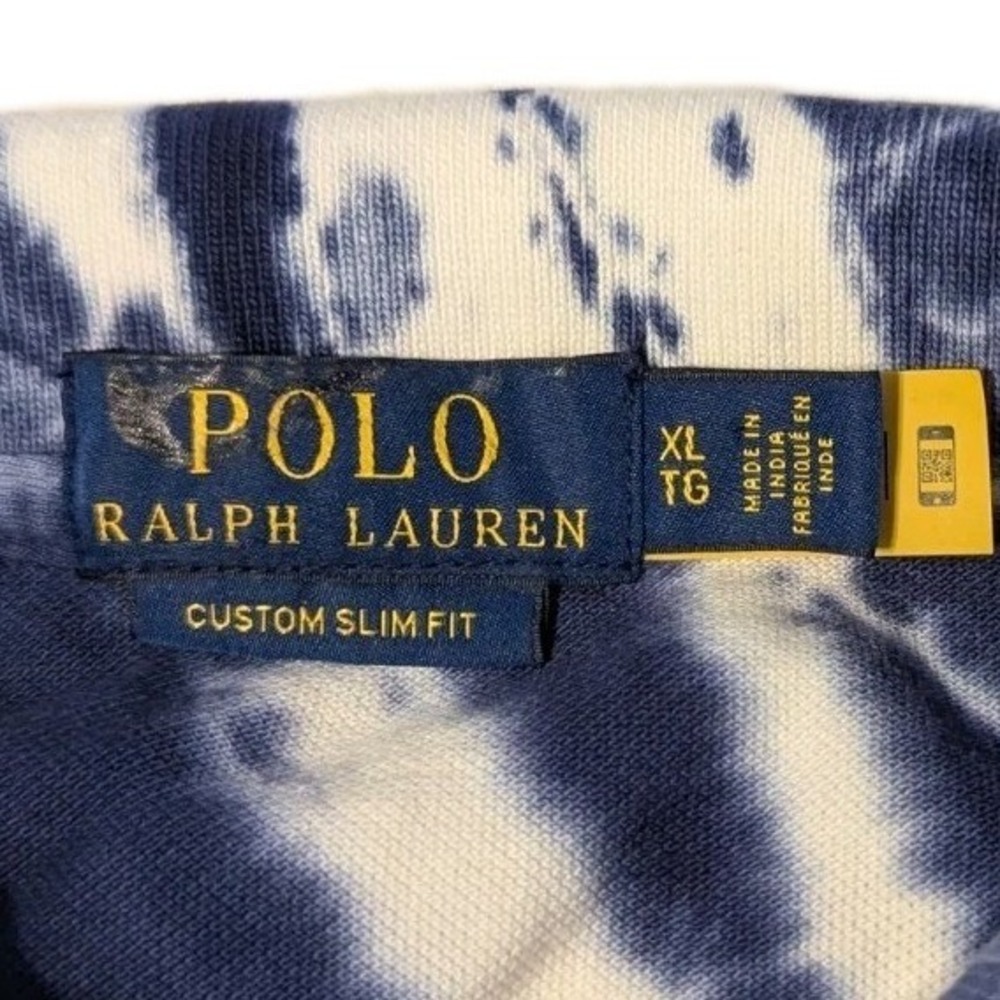Polo Ralph Lauren Mens Polo Custom Slim Fit Tie-Dye America USA 4th of July XL - Picture 5 of 7